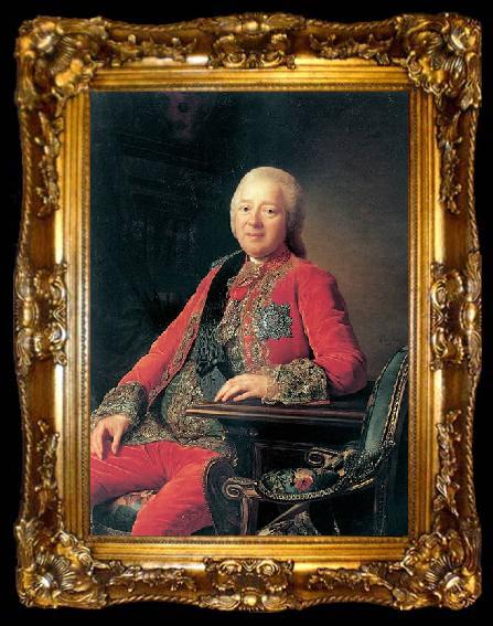 framed  Alexander Roslin Portrait of Count N.I Panin, ta009-2